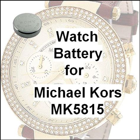 michael kors mk5815 watch|Michael Kors mk5815 batteries.